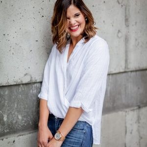 White Cross Front Top